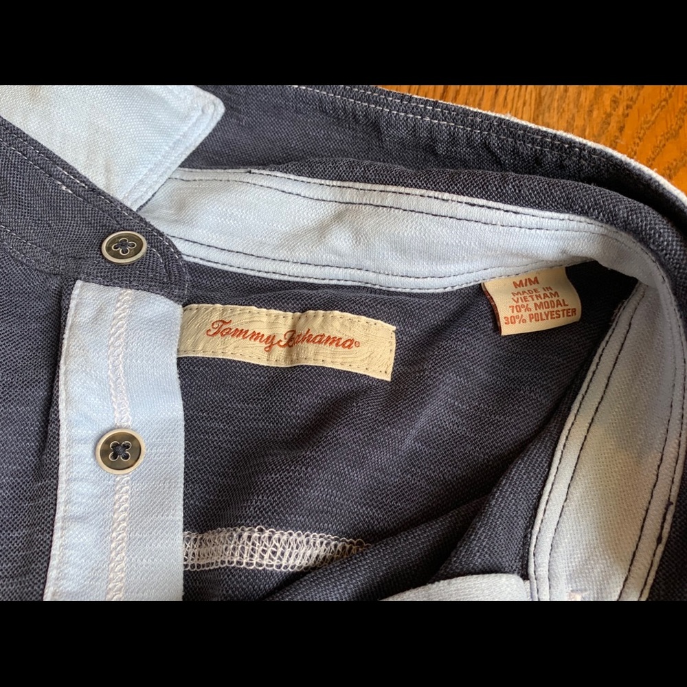 Tommy Bahama blue polo shirt